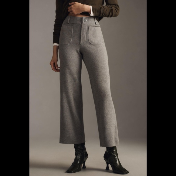 Anthropologie The Colette Cropped Wide-Leg Pants by Maeve: Sweater Edition